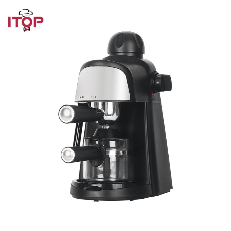 

Bar Espresso Coffee Machine Semi-automatic Maker Electric Milk Foam Cappuccino 240ml Sliver Red Makers