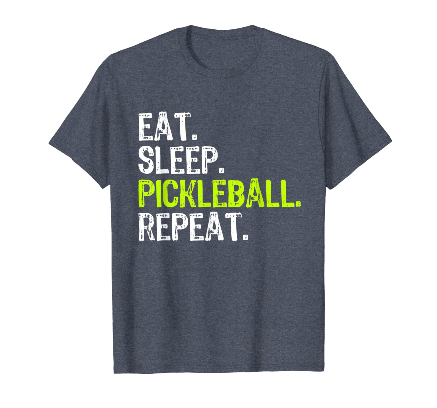 

eat sleep pickleball repeat player funny cool gift t-shirt, White;black