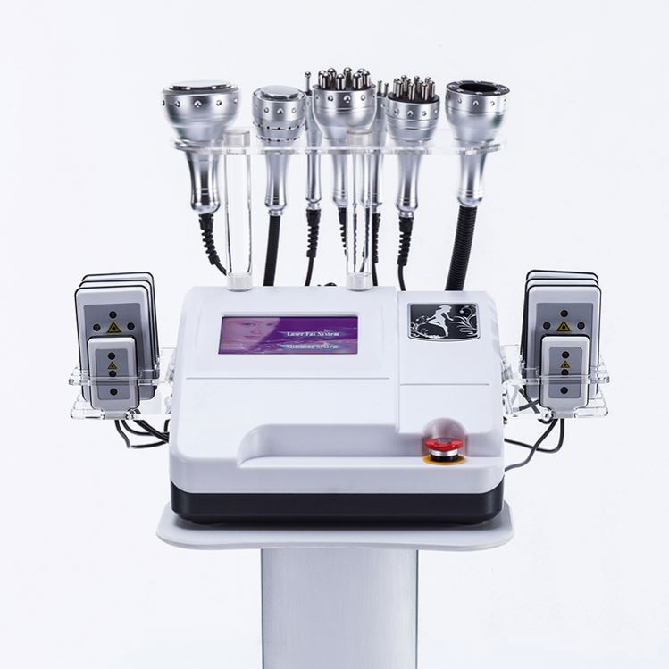 

High quality 8 in 1 slimming Ultrasonic cavitation 40K vacuum lipolaser body weight loss RF Radio Frequency face lifting beauty machine