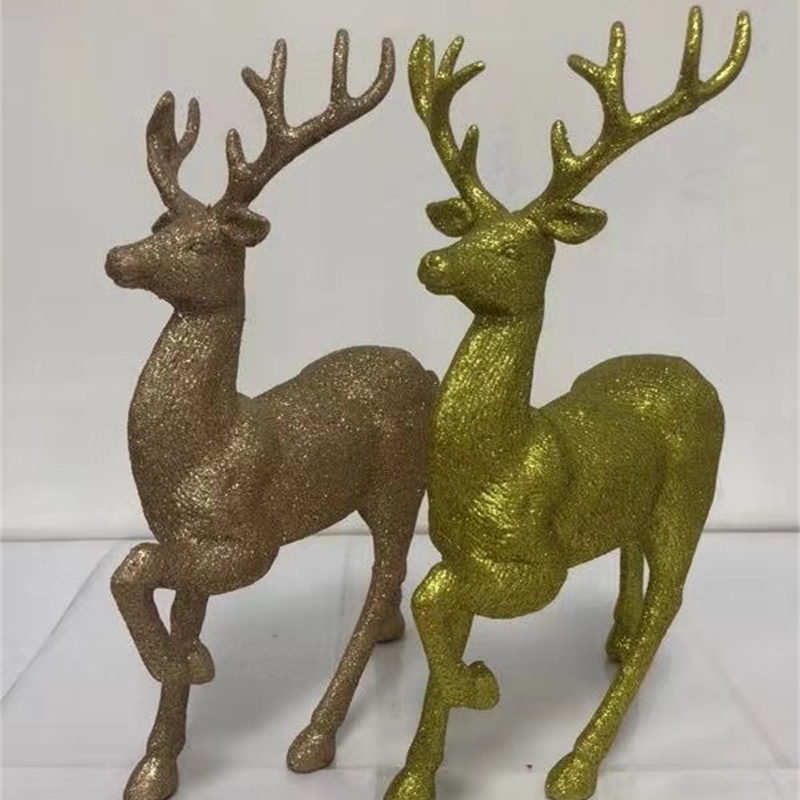 

Decorative transparent crystal Deer Christmas pendant hanging decoration blow molding deer ornaments