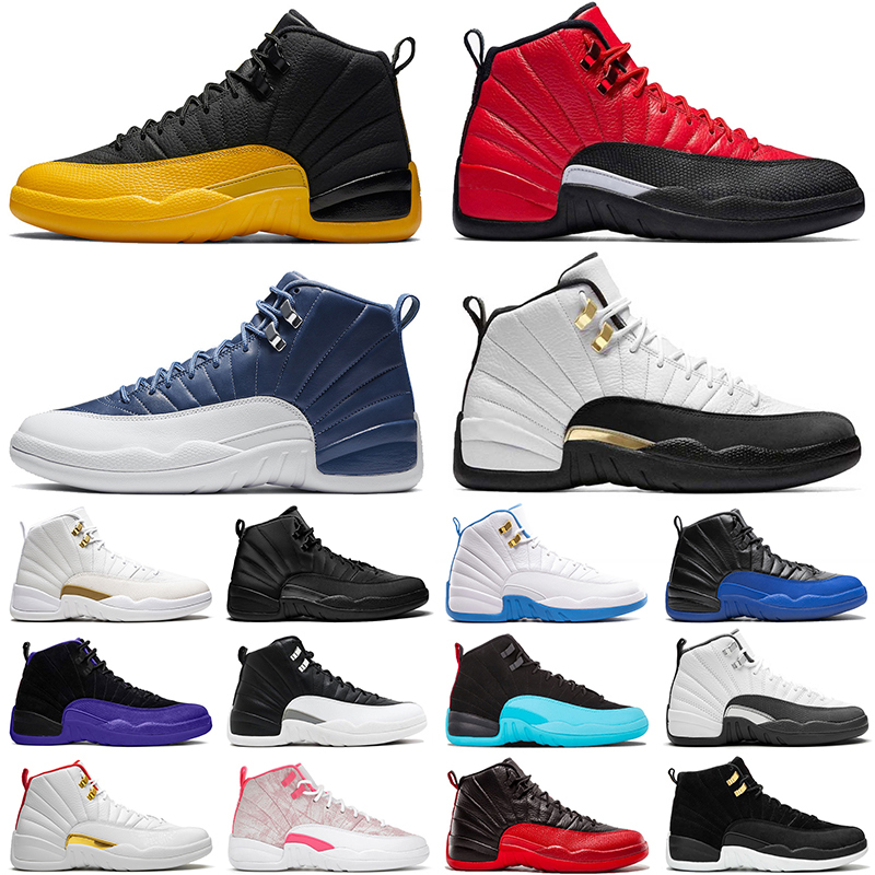 

hot selling jumpman 12 12s mens basketball shoes designer fiba university gold game royal black sports gym red winterized wntr men women sneakers trainers cny, A28 40-47 game ball