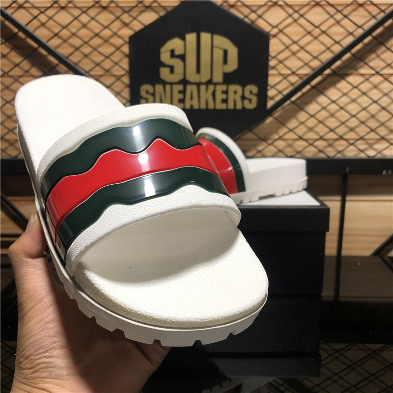 

Top Quality Men's Women's Rubber Slipper Designer Sandals Shoes Summer Beach Outdoor cool slippers Fashion Wide Lady Household Slide Flat Flip Flops With Box, Style 23