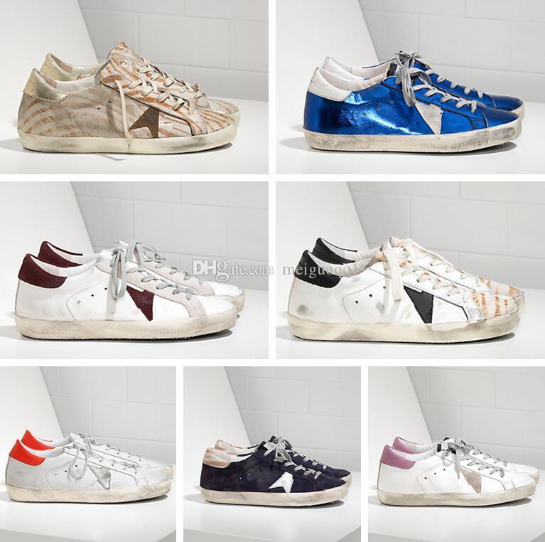 

Italian brand basket golden star sneakers super sequined classic white distressed shoes dirty men's designer women's casual shoes Mye, Black