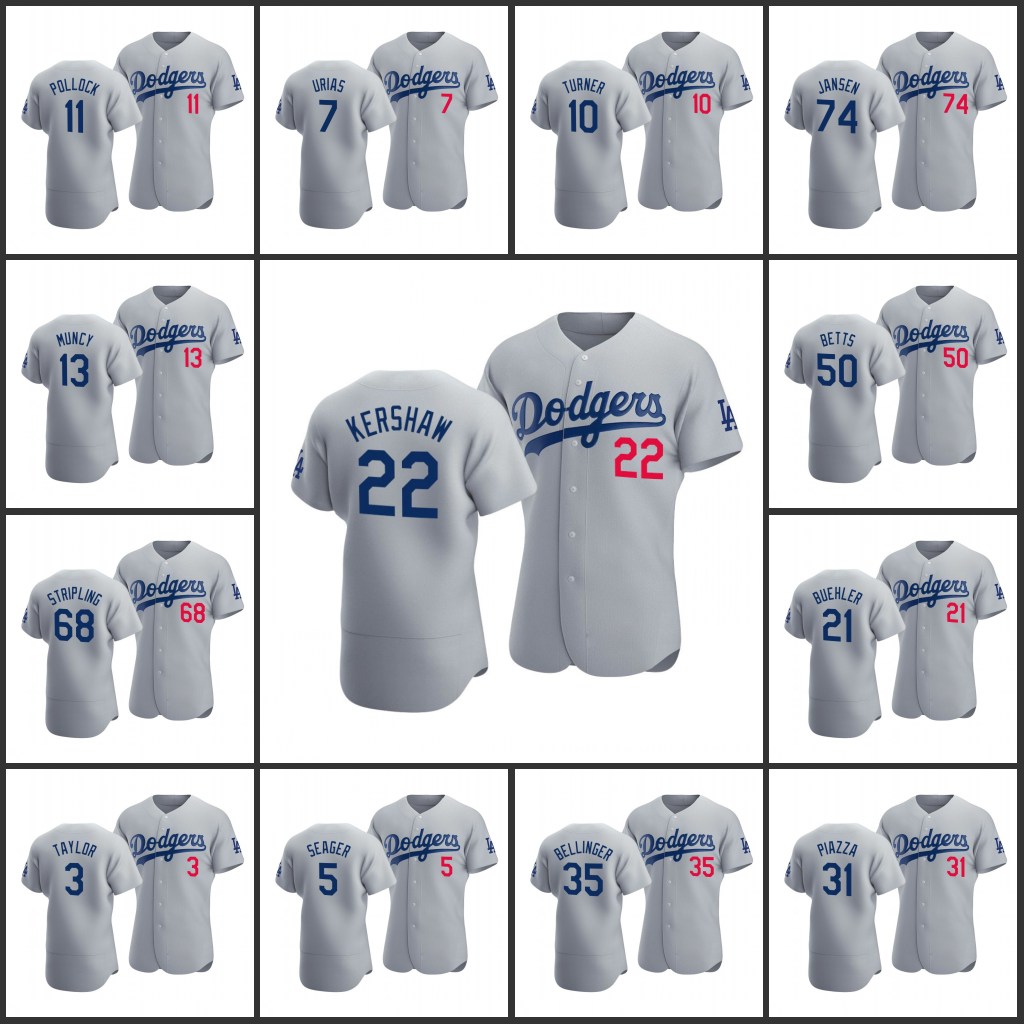 

Los Angeles's Men Dodgers #50 Mookie Betts 22 Clayton Kershaw 5 Corey Seager 35 Cody Bellinger Women Youth Custom Authentic Alternate Gray Jersey