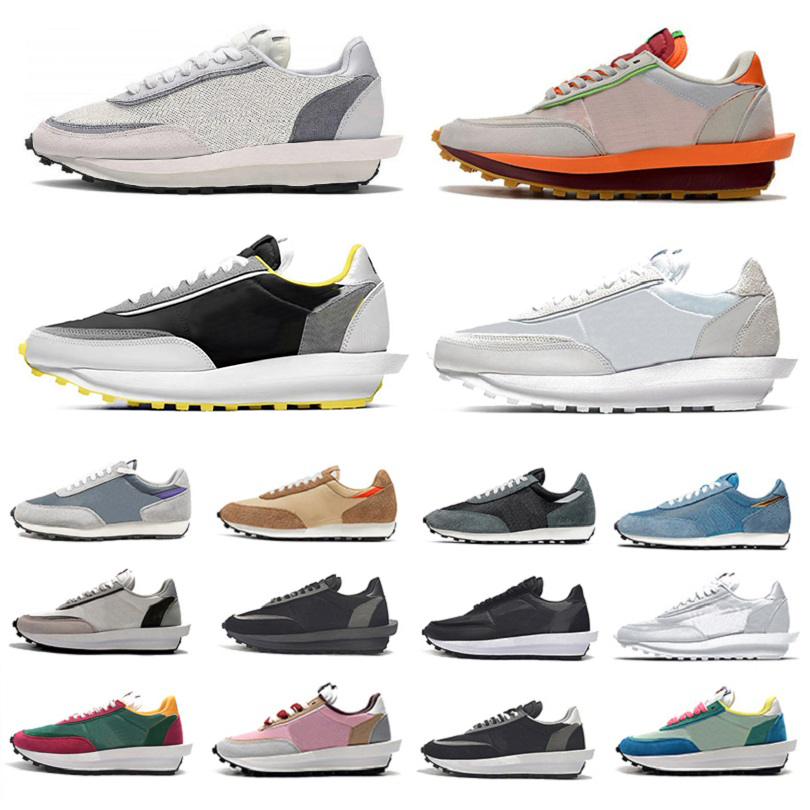 

LDV Waffle Daybreak Running Shoes Fragment Varsity Blue Summit White Black Nylon Wolf Grey platform shoe women men trainers Sports Sneakers 36-45, Color#24