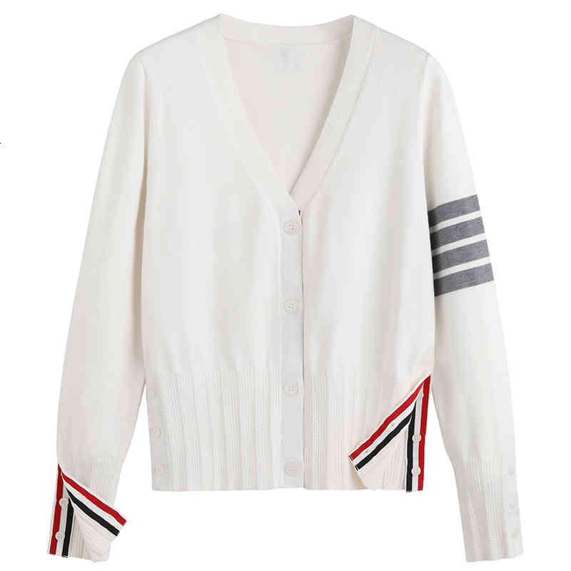 

Women's Sweaters Korean double-pocket design cardigan, for women, women's sweater, winter jacket, long sleeve jacket with V-neck cleavage A2TG, 1# shoe box