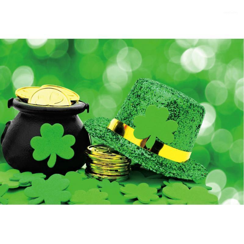 

Party Decoration St. Patrick's Day Backdrop Hat Treasure Shamrock Pography Background Holiday Celebration Decor Po Booth Studio Prop