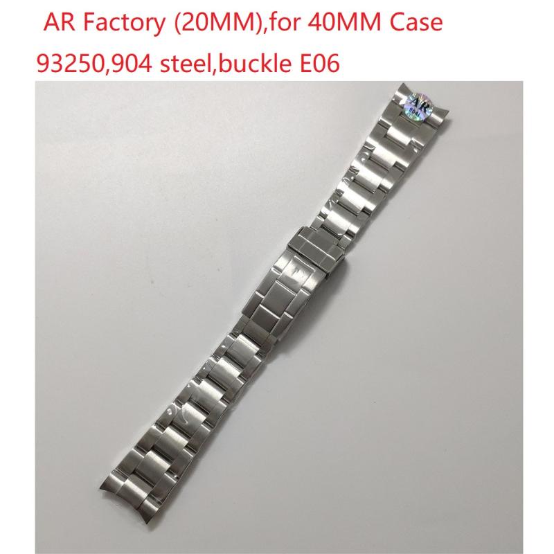 

Watch Bands AR Factory 20MM 904L Stainless Steel Bracelet For RLX 92350 Parts, Accessories Straps Buckle E06