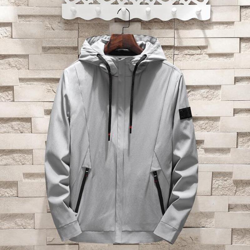 

Men's Jackets Casual Hooded Bomber 2021 Spring Hip Hop Plus Size Windbreaker Sportswear Zipper Coat Outwear 7XL 8XL, Black