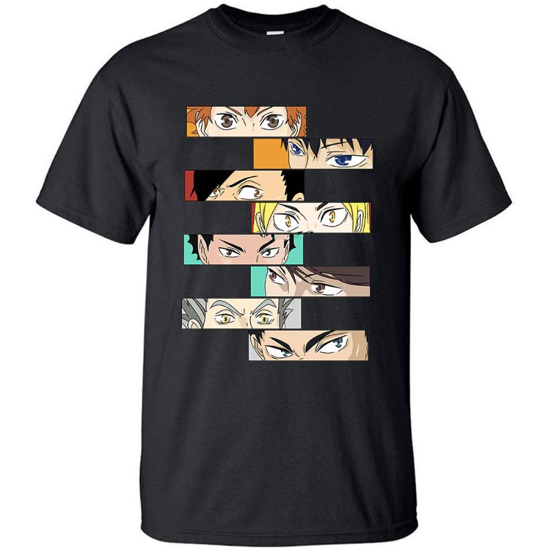 

Men's T-Shirts Japan Anime Haikyuu Funny Eyes Print Tee Shirt Oversize Man Women Couple Clothes Graphic Streetwear T Harajuku, Yellow