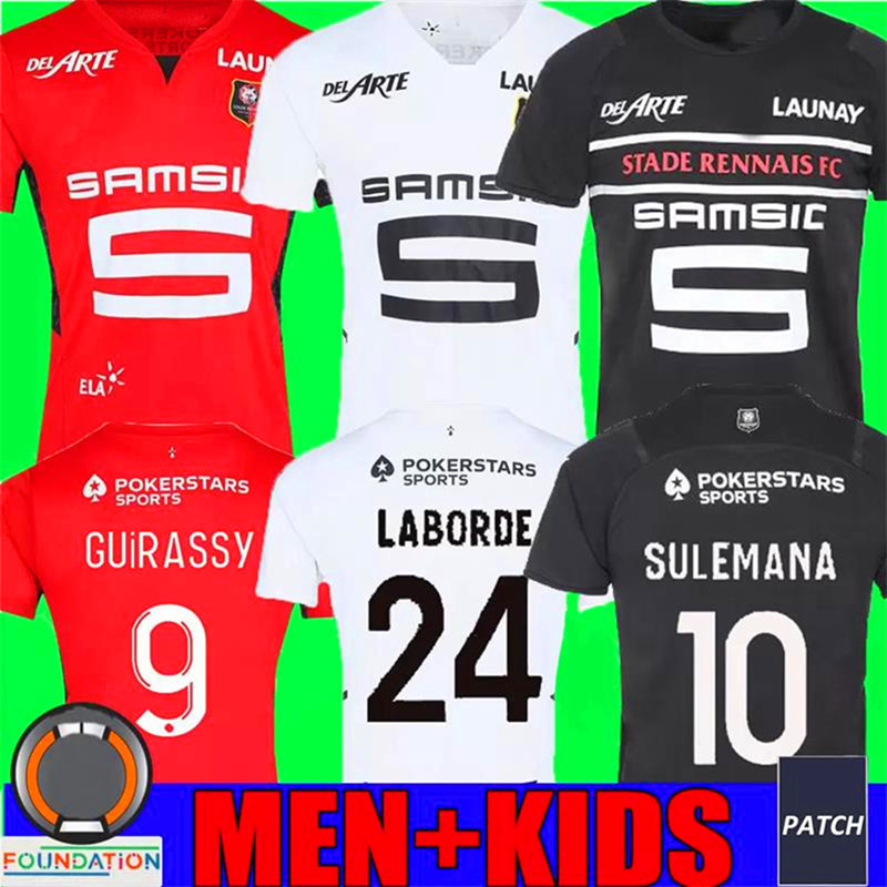 

21 22 Stade Rennais Soccer Jerseys SULEMANA DOKU third 2021 2022 Rennes 120th BOURIGEAUD Maillots De Foot GUIRASSY TRUFFERT TERRIER LABORDE TAIT Football Shirt Kits, Colour 1