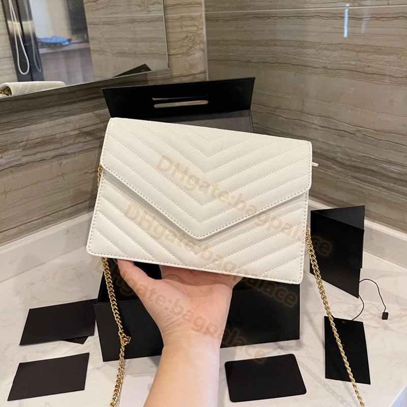 

Fashion Shoulder Bags High Quality 2021 Luxurys Designers Messenger Flap Ladies Women Totes Black White Handbags Printed Crossbody Clutch Bag Purse Cross body 22CM, No bags