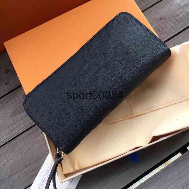

High Quality s wallet Woman Fashion Clutch purses Monogrames Clemence wallets Card Holder Purse With Box Dust Bag, M60171#black