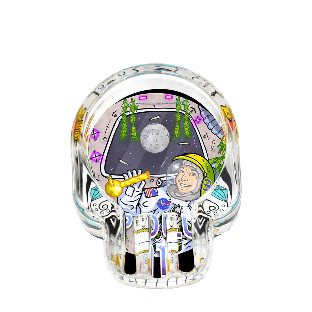 

Cartoon pattern glass ashtray 62mm small cat claw shape multi pattern ashtray