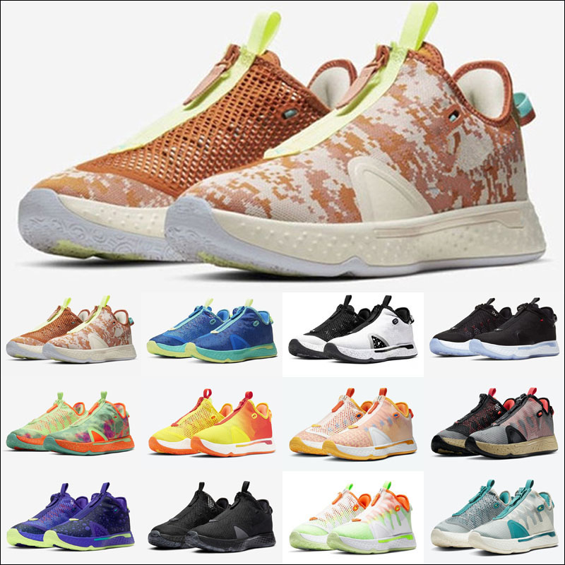 

PG Paul George 4 Men Outdoor Shoe Sneakers Gatorade Digi Camo Bred Plaid Gamer Exclusive Citrus Oreo GX Chaussures Tenis Trainers Shoes, As shown 7
