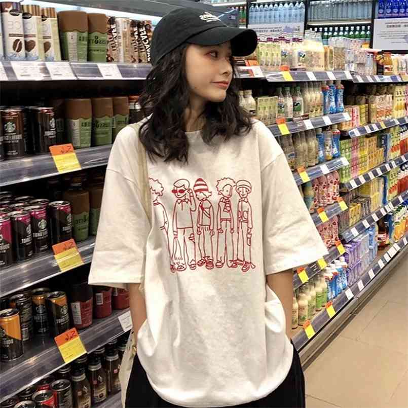 

Cotton T Shirt Women Oversized Summer Short Sleeve Plus Size Undershirt Top Casual Basic T-shirts Tee Female Tshirt 398 210708, Orange