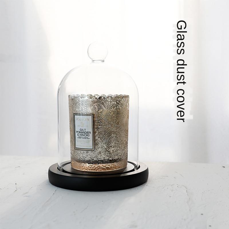 

Fragrance Candle Special Glass Dust Cover Living Room Tabletop Transparent Display Decoration Simple And Romantic Art Decorative Objects & F