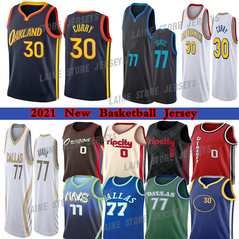 

Luka Stephen 77 Doncic 30 Curry Damian 0 Lillard Basketball Jersey 33 Wiseman Carmelo 00 Anthony Mens 2021 Jerseys
