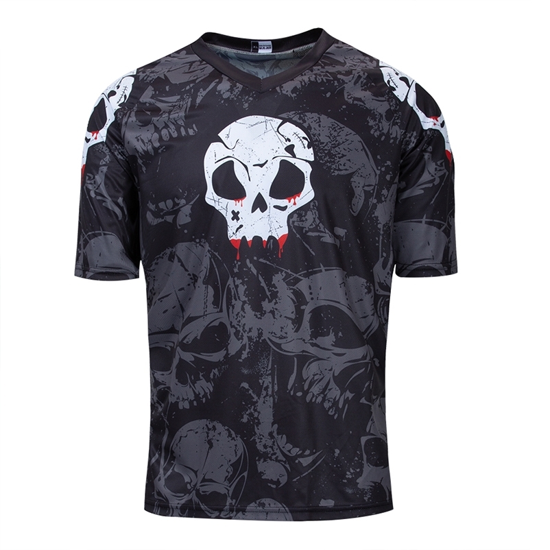 

Summer Skull Downhill Jersey Men DH Mountain Bike Clothing Offroad MX Cycling Clothes MTB Bicycle T Shirt Motocross Dress Blusas 220226, Color 2