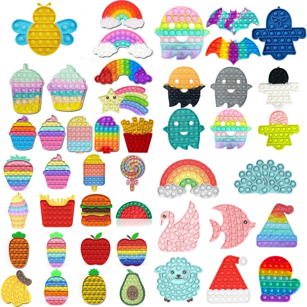 

US Stock Push It Fidget Toy Sensory Push Bubble Fidget Sensory Toy Decompression Toy Autism Special Needs Anxiety Stress Reliever