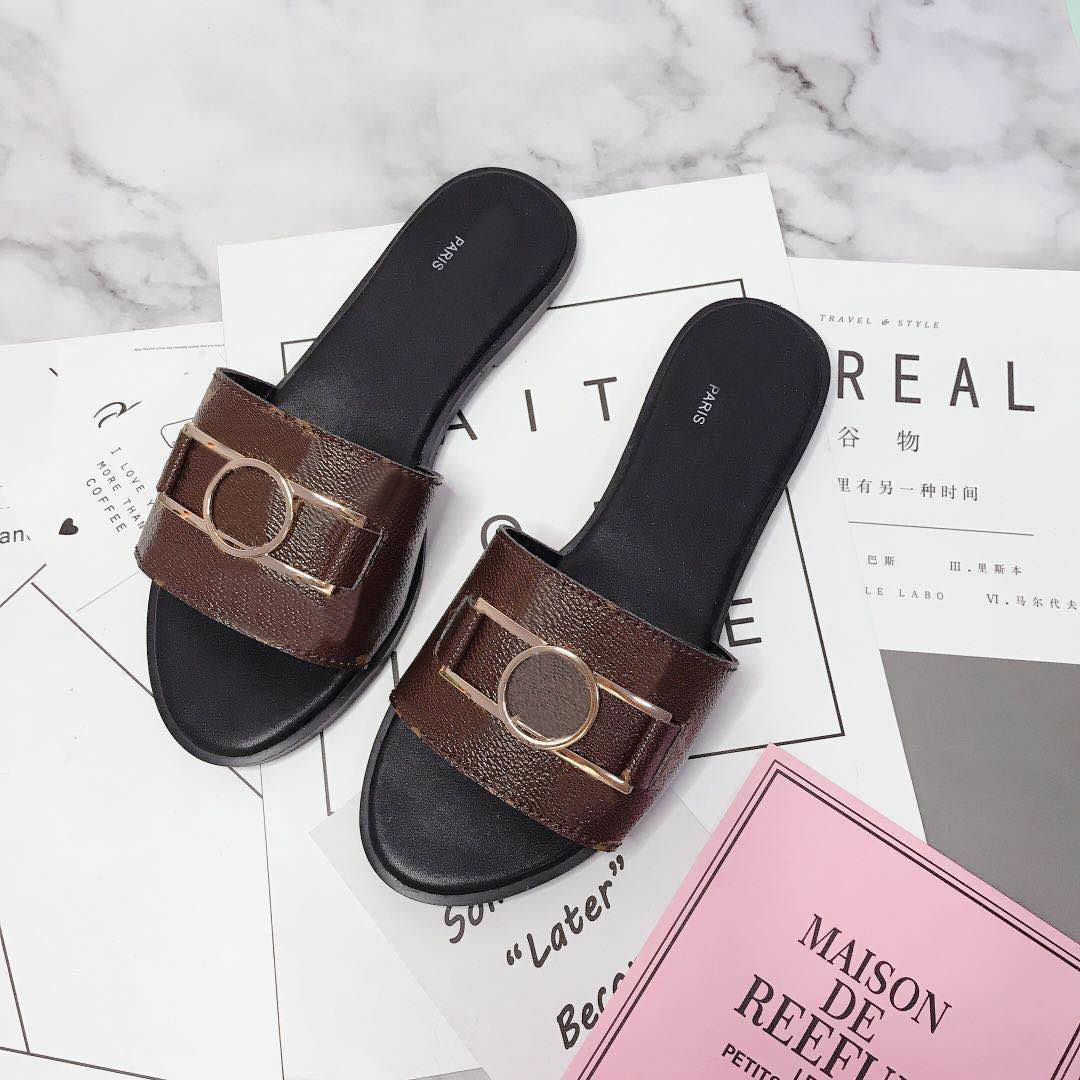 

2021 high quality sandals summer open toe slippers designer women's wedding shoes size 35-42 With box L5, Black