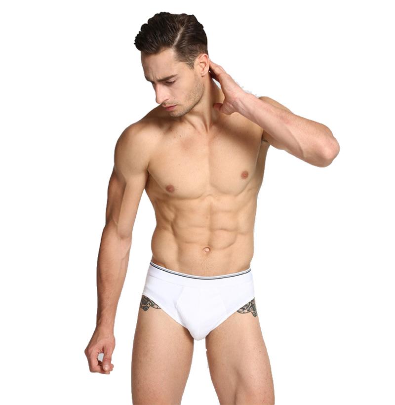 

Underpants 3 Pcs/lot Boy Cotton Large Size  - XXXL Mid Rise Men Underwear Men's Briefs Pure Color Soft Breathable Panties, Black white grey