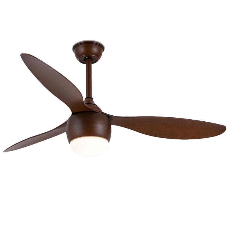 

Electric Fans Luxury Brown Vintage Ceiling Fan With Lights Remote Control Ventilador De Techo 220 Volt Bedroom Light Lamp LED Bulb