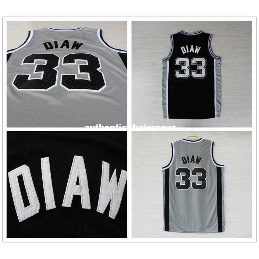 

New Men's Boris Diaw #33 basketball Jersey Embroidery Logo Top quality Jerseys black gray sport shirt wholesale Ncaa College