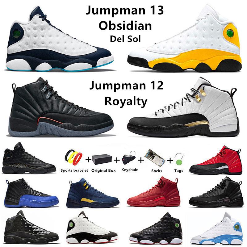 

Jumpman 12 13 mens basketball shoes Utility Royalty Twist 12s Dark Powder Blue 13s Obsidian Red flint bred Starfish Del Sol men trainers sports sneakers with box 7-13, Color#16