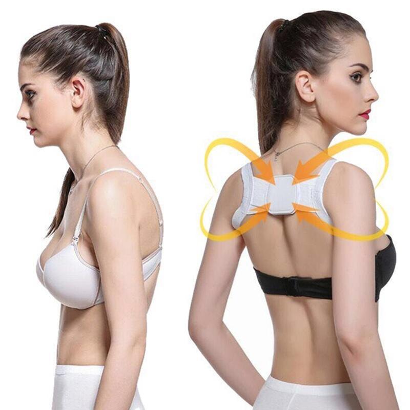 

Back Support Posture Corrector Device To Improve Bad Mini Babaka Chest Belt, White