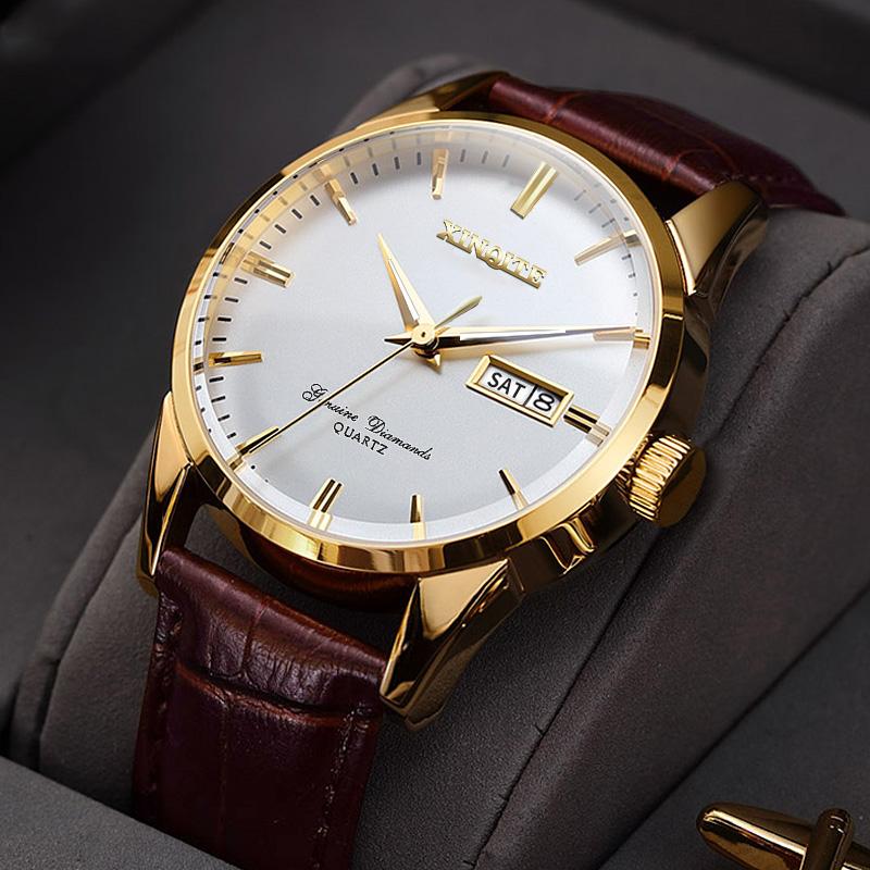 

Wristwatches 2021 XINQITE Brand Watches Men Classic Fashion Male Leather Waterproof Business Quartz WristWatch Relogio Masculino, X-50-3