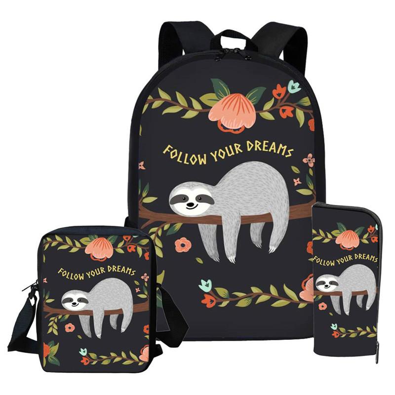 

School Bags 2021 Cute Sloth Backpacks Women Fashion Students For Teenage Girls Kid Travel Mochila, Hd0496cek