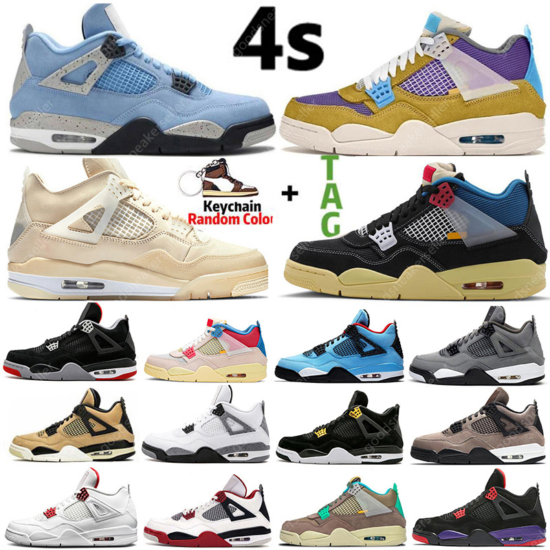 

Top Sale Sail Taupe Haze 4 4s sneakers shoes University Blue Desert Moss Black Cat Guava Ice White Cement sports women mens Trainers