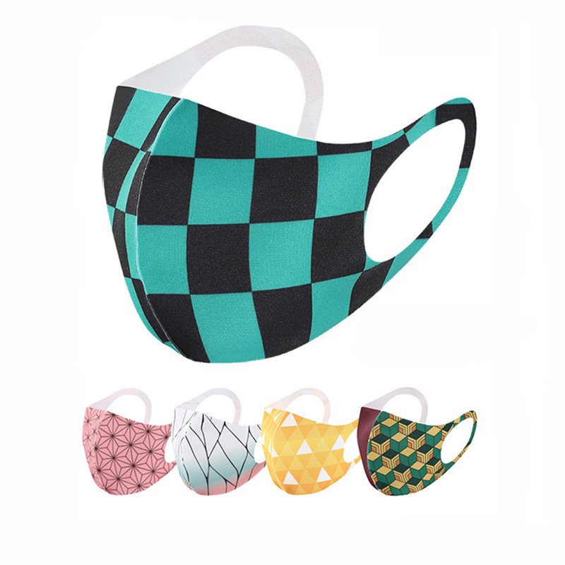 

Fashion Adult Dustproof Anime Cartoon Masks Spring Summer Breathable Sunproof High Density Polyester Mask