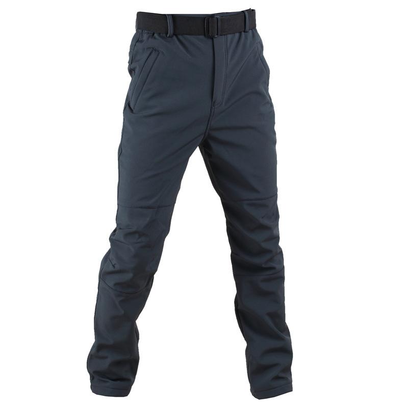 

Men' Pants Thick Fleece Stretch Soft Shell Tactical Men 2021 Autumn Winter Trousers Waterproof Windproof Trekking Hiking Cargo, Black