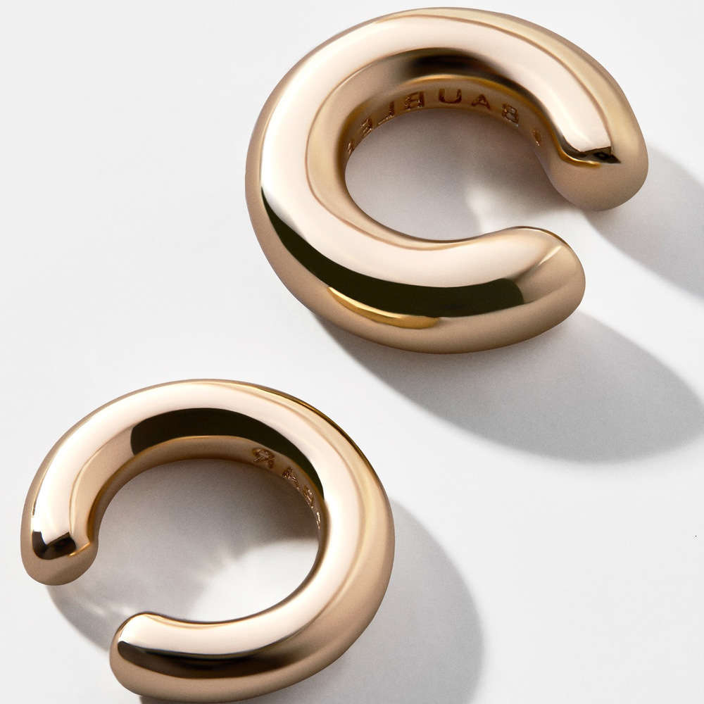 

earrings earrings, feminine temperament, versatile circle earclip, simple and fashionable C-type alloy earrings, Golden