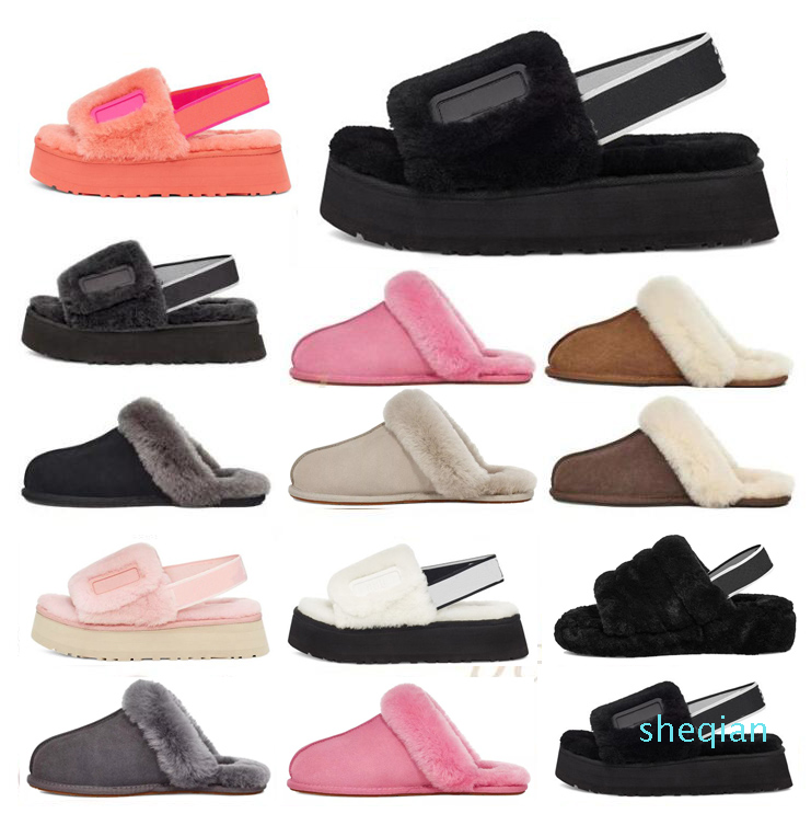 

designer 2021 Fashion Furry Slippers yeah slide Women casual shoes womens Luxury Sandals Fur Slides Slippers