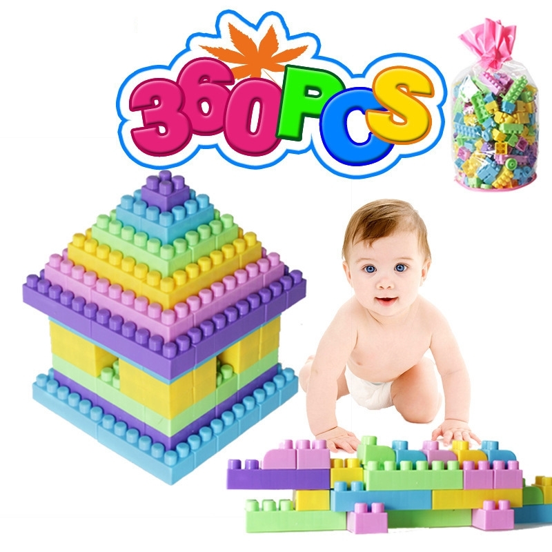 

Children's large 360 particle plastic early education educational toys assembly and insertion building blocks gifts