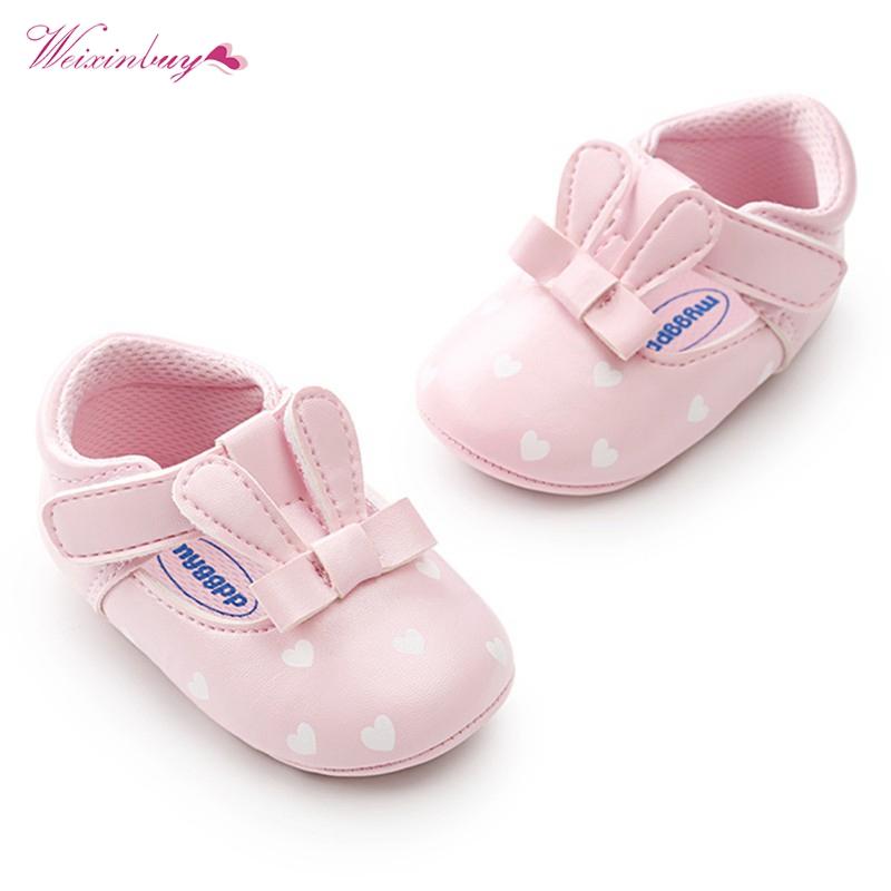 

First Walkers WEIXINBUY Bron Baby Girl Shoes Spring&Autumn Cute Infant PU Leather Soft Soled Princess 0-18M