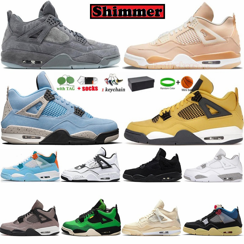 

Shimmer Mens 4 Basketball Shoes Lightning Oreo White X Sail Jumpman 4s Black Cat Paris Sneakers Cactus Jack University Blue Designer Air Retro Womens Trainers, 29
