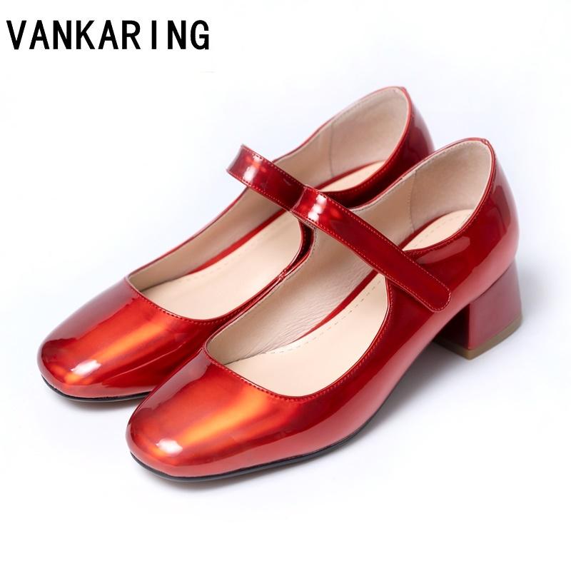 

Dress Shoes Classic Ankle Buckle Leather Pumps Mary Janes Genuine High Heels Women Casual OL Spring Summer Nude, White
