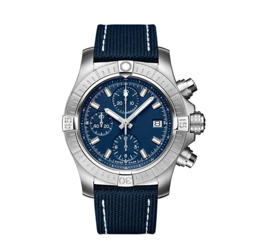 

2021 New Mens Watch1884 Watches Quartz Chronograph Stainless Steel Bracelet Sapphire Glass Black Blue Leather Sports Wristwatches, Make waterproof 50m