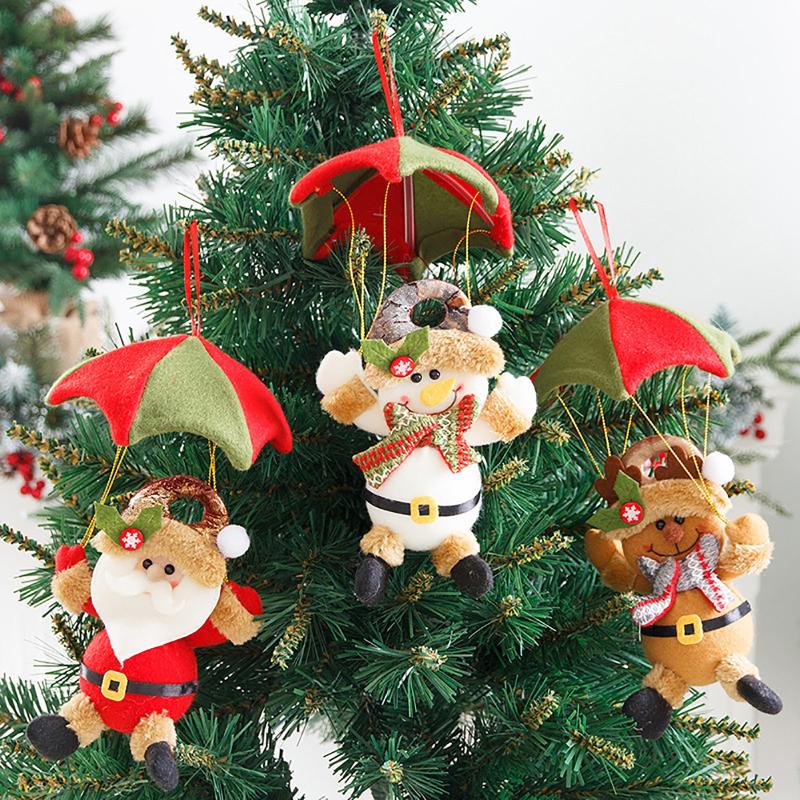 

Christmas Decorations Tree Ornaments Plush Hat Angel Santa Clus Snowman Pendant Hanging Decor Holiday Gift Year 2022