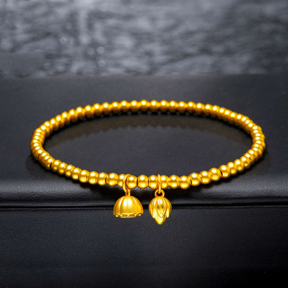 

zhou family's same antique bracelet 3d full hard gold bracelet, Black