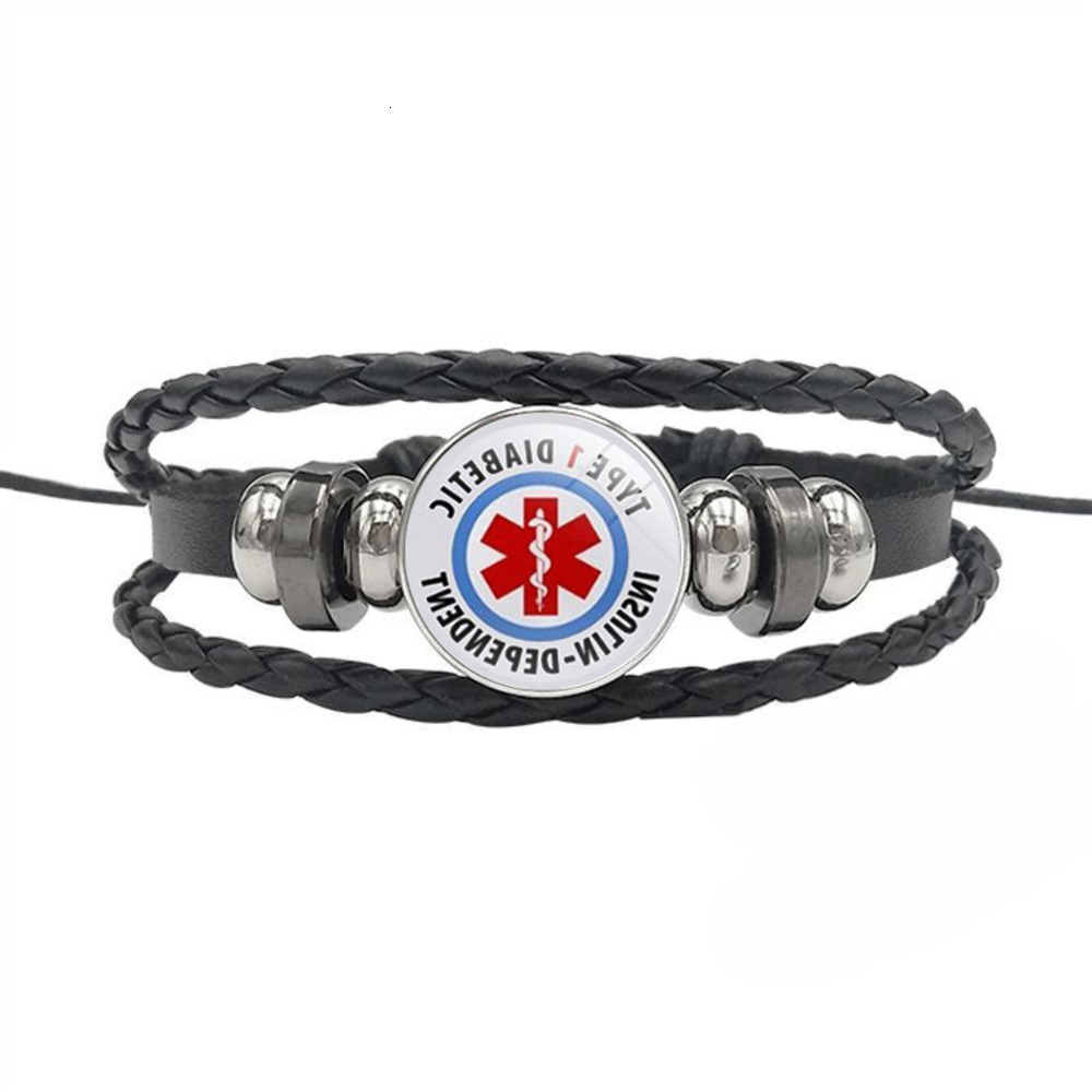 

Hand catenary Type 1 diabetes Bracelet, Black