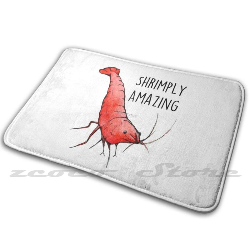 

Carpets Shrimply Amazing Soft Mat Doorway Non-Slip Water Uptake Carpet Cherry Shrimp Puns Pun Punny Neocaridina Funny