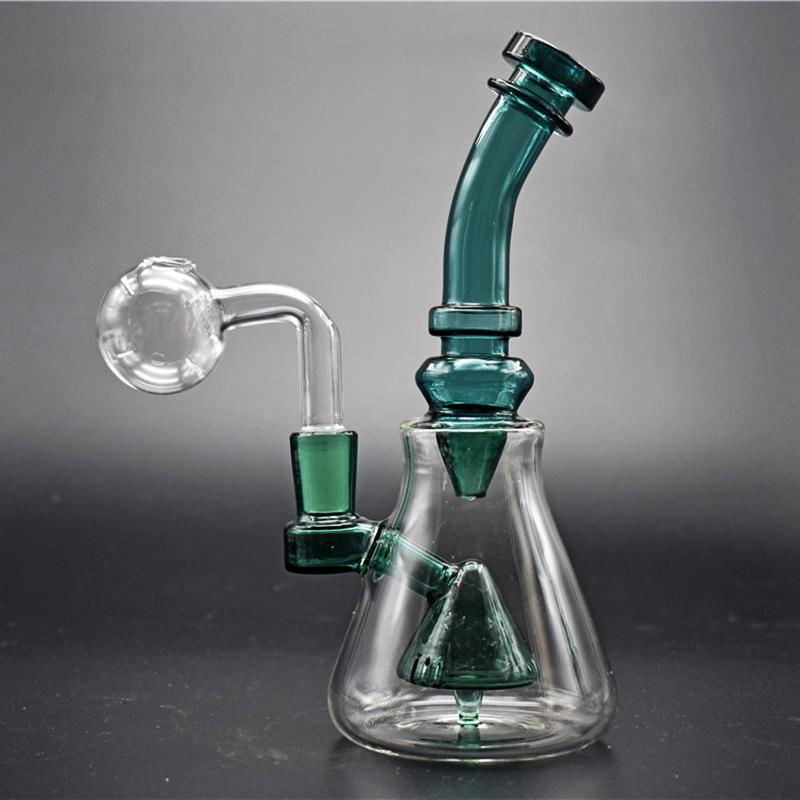 1pcs Hookah Vortex Recycler Wax Water Bong Heady Klein Bongs bubbler cyclone beaker bong with big size glass oil burner pipe-image-742269484