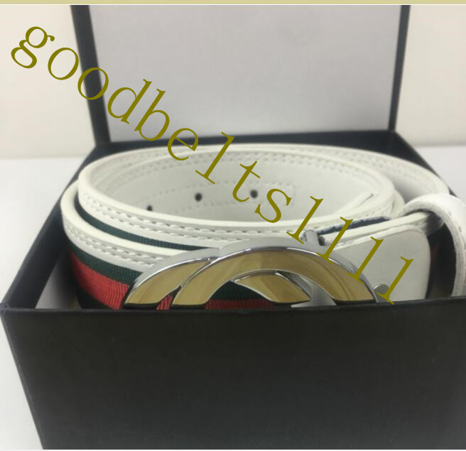 

2021 Belt G Buckle Fashion Genuine Leather Women Belts For men Letter Double 100-120CM box, Black;brown
