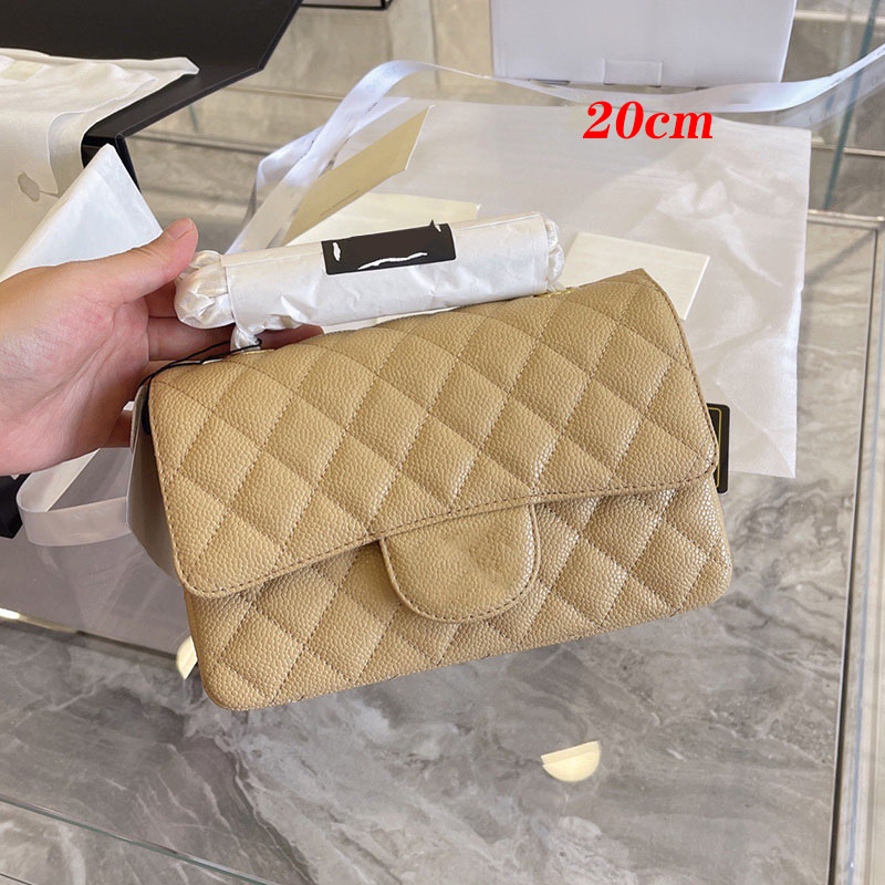 Sacs en cuir de luxe pour femmes Caviar classique CC Flap Designer de luxe en cuir de vachette en métal doré Matelasse bandoulière chaîne épaule