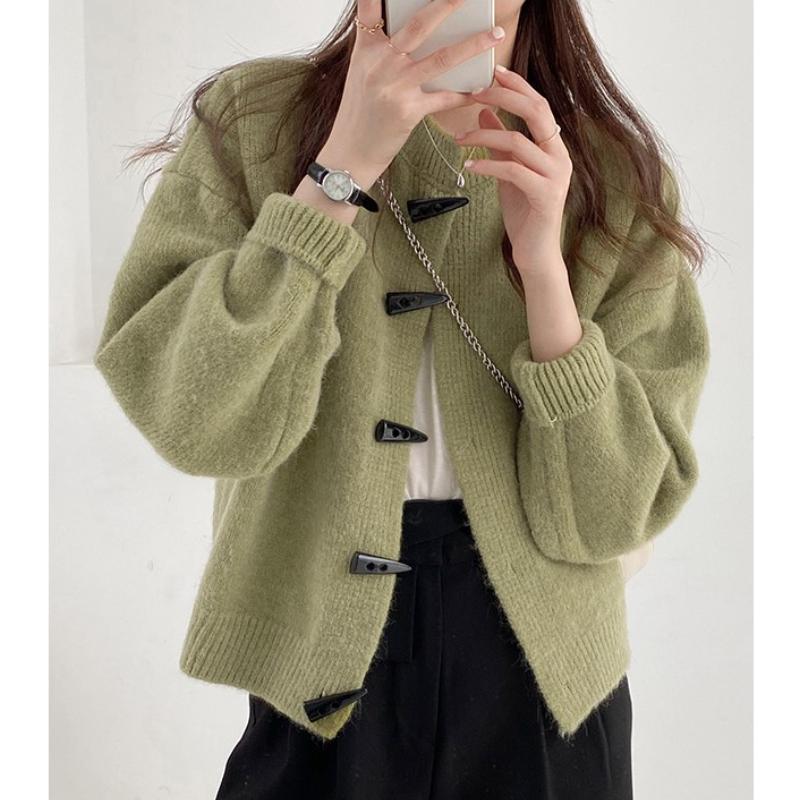 

Women's Knits & Tees Bornladies Elegant Vintage Loose Single-breasted Female Thicken Knitted Cardigans 2022 Autumn Full Sleeve Women Solid S, White